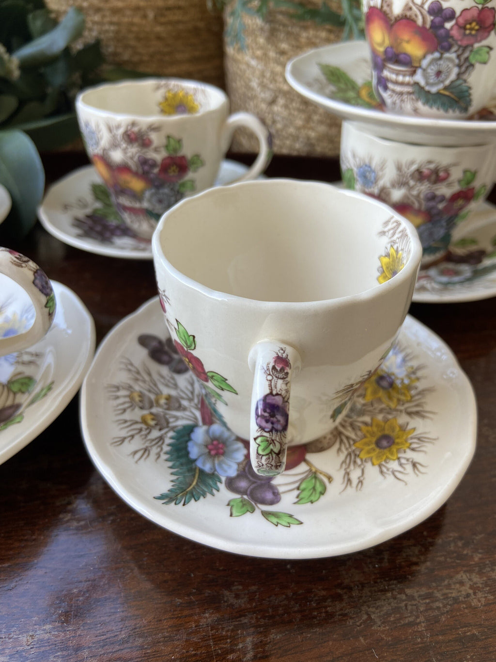 6 tazas café en loza inglesa "Spode"