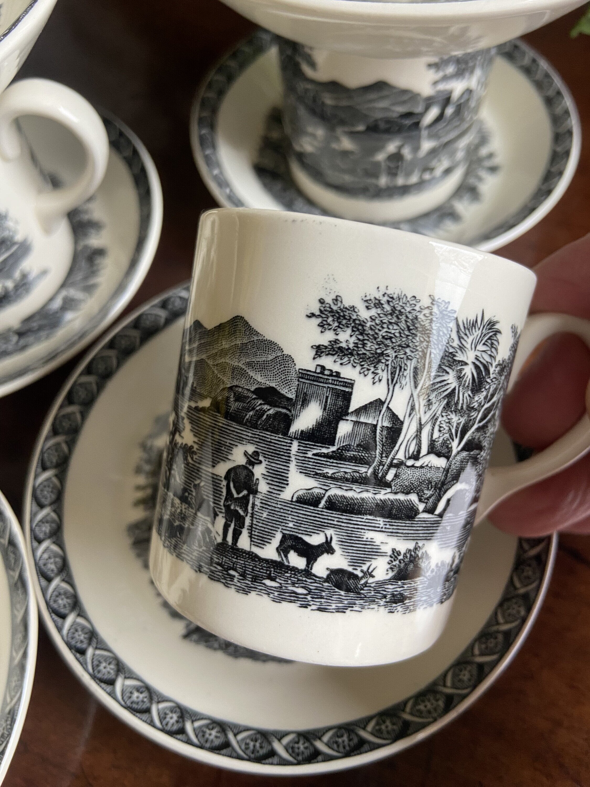 6 tazas de café en porcelana inglesa"Wegwood" (mod.Lugano)