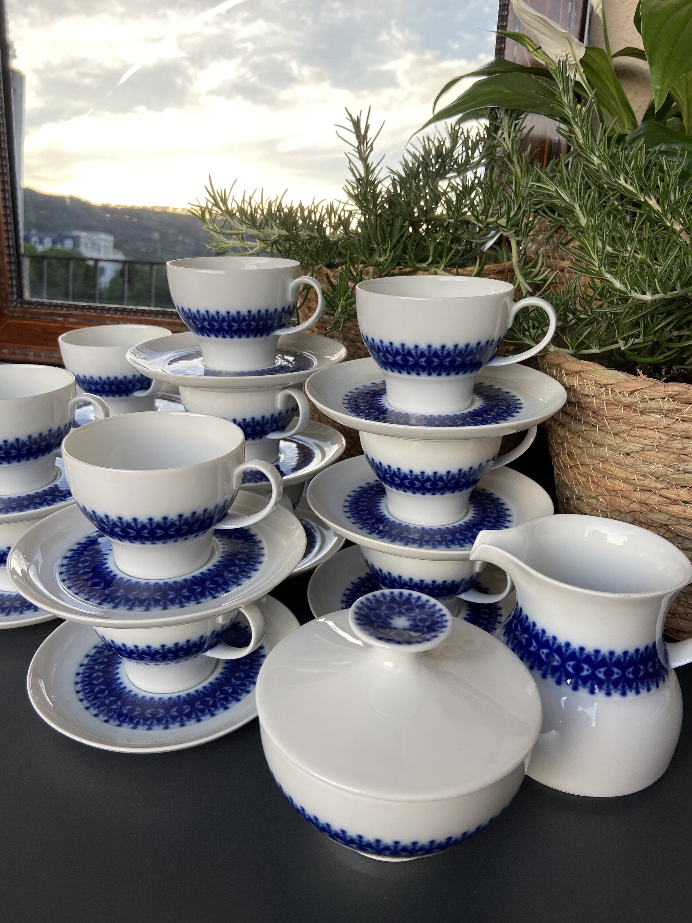 Juego de café en porcelana alemana "Thomas".