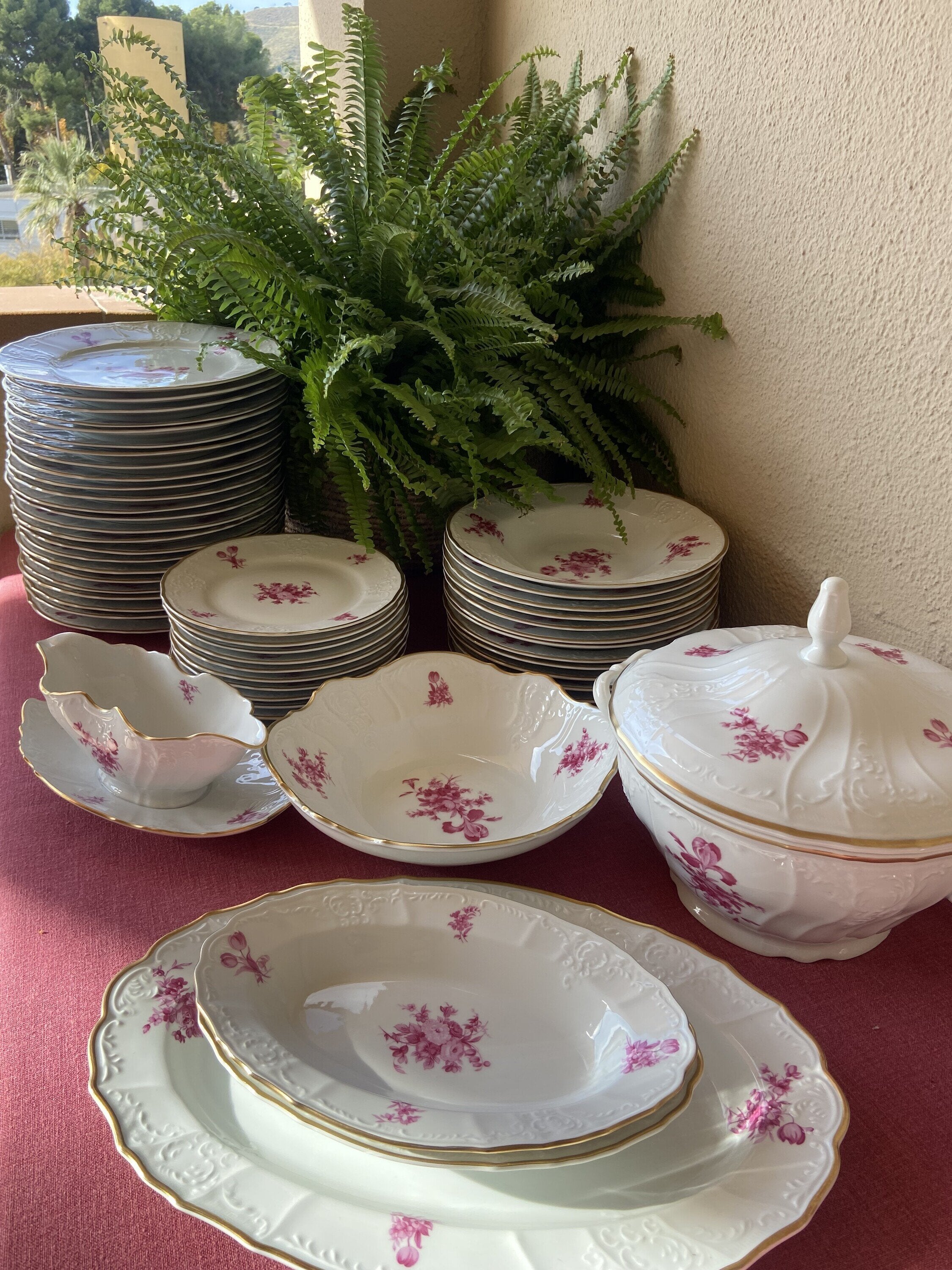 Vajilla en porcelana Checoslovaca "Bernadotte"
