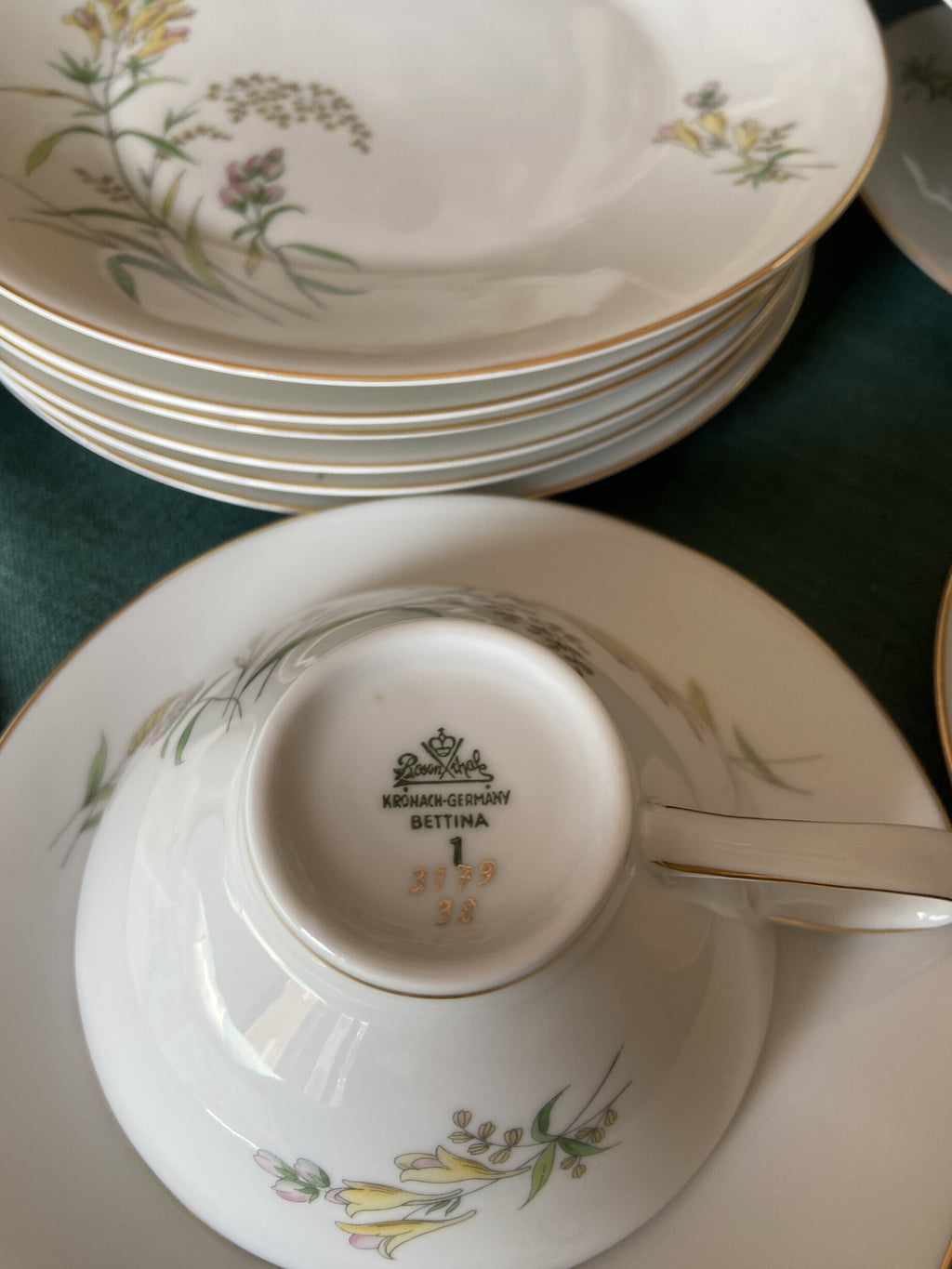Juego de té en porcelana alemana "Rossenthal"
