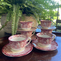 6 tazas de café "La Cartuja de Sevilla" Pickman S.A. (mod. Vistas)