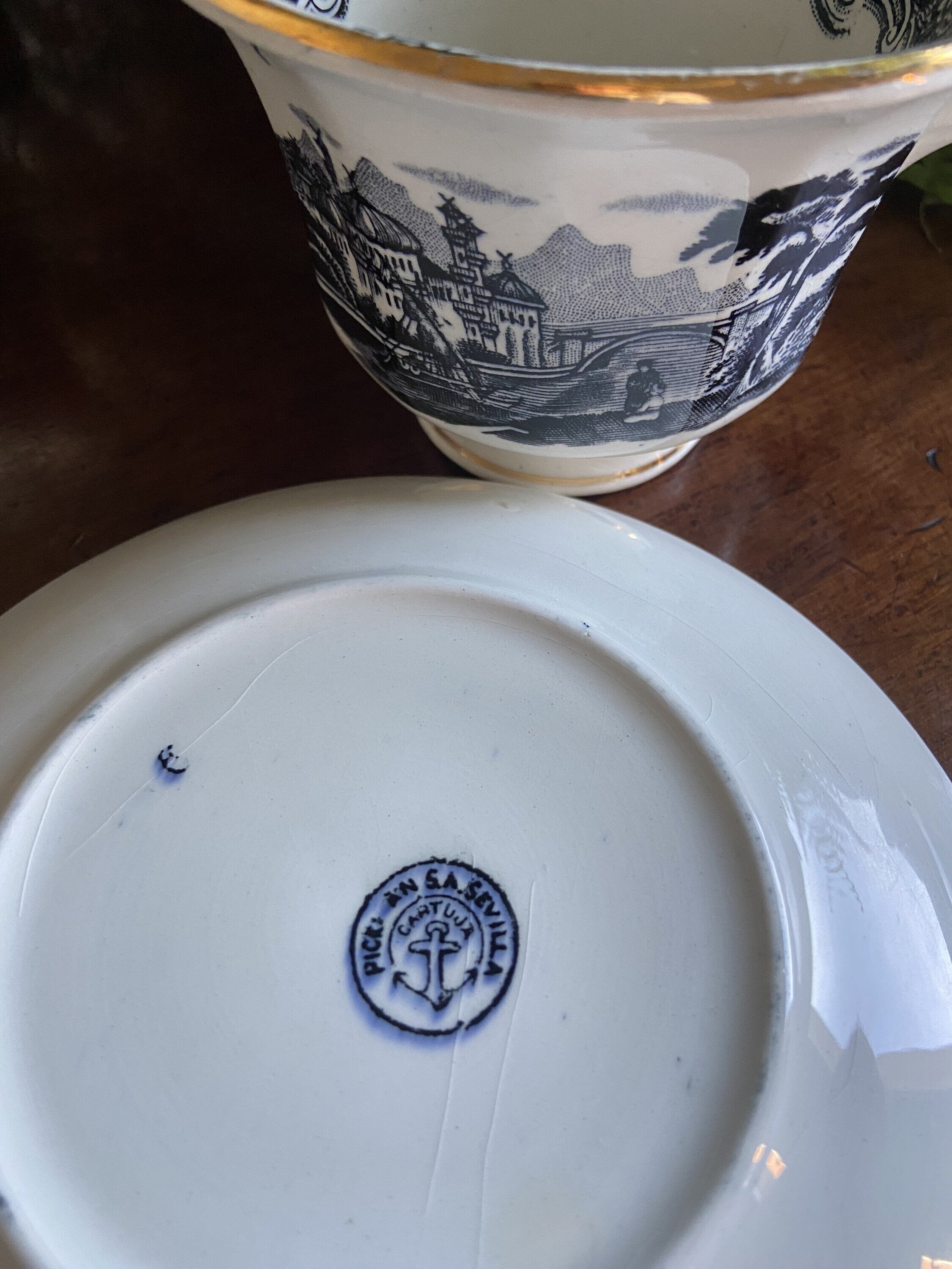 2 tazas desayuno "Pickman S.A. Sevilla/Cartuja"