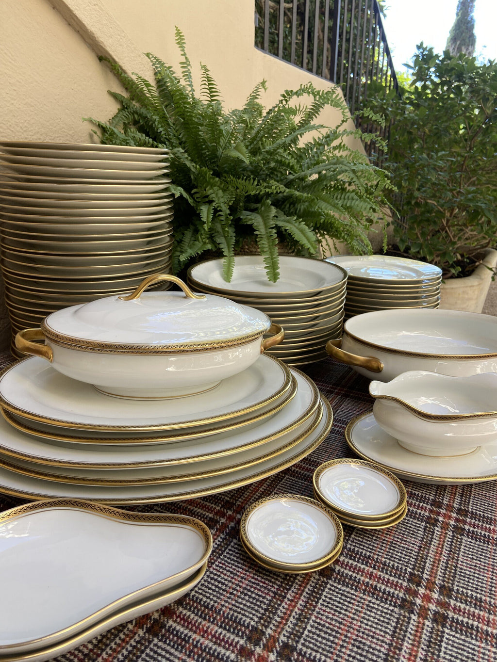 Vajilla en porcelana francesa "Haviland" Limoges.