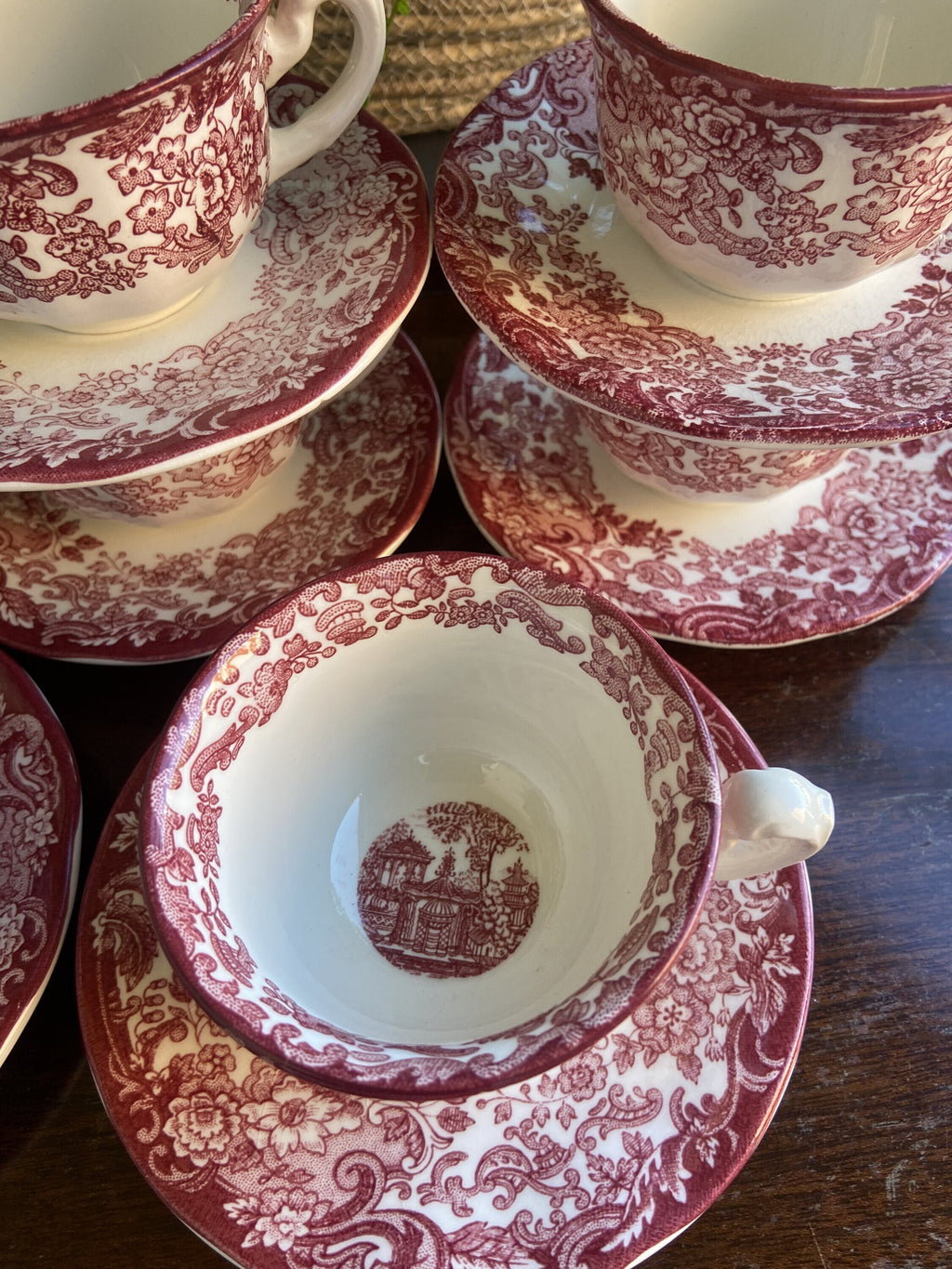 6 tazas de café "La Cartuja de Sevilla" Pickman S.A. (mod. Vistas)