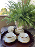6 tazas té en porcelana francesa de Limoges "W.G & Cª"