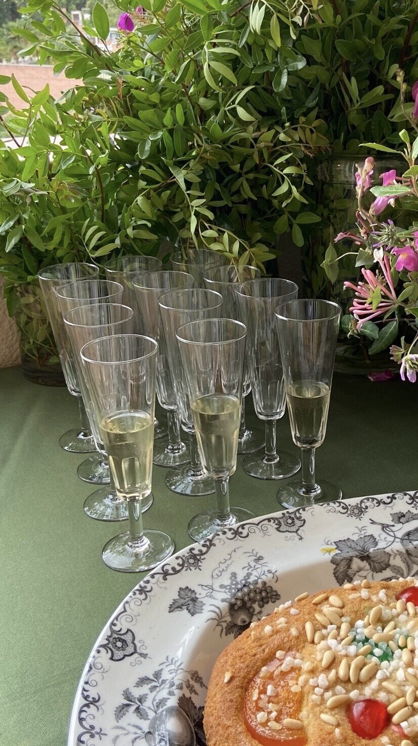 12 copas cava en fino vidrio tallado