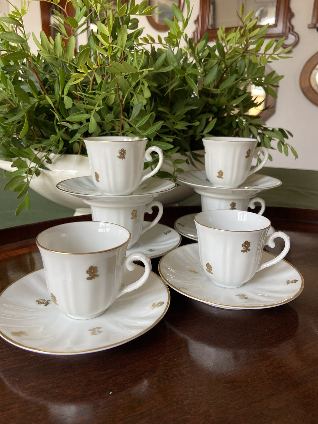 6 tazas café fina porcelana "Bidasoa"