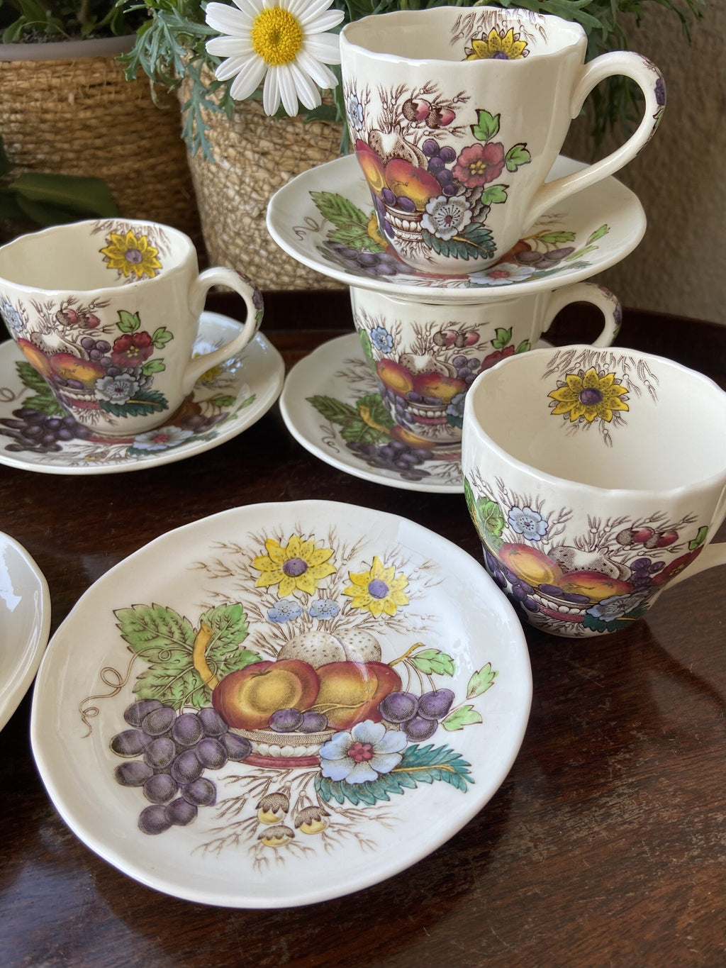 6 tazas cafe en loza inglesa "Spode"
