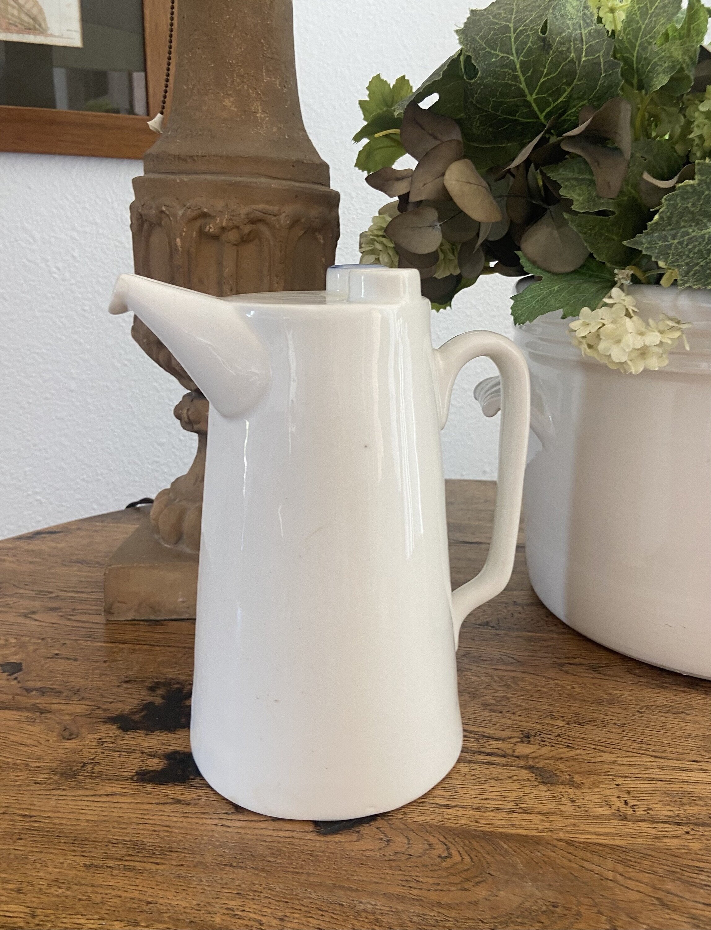 Jarra en porcelana francesa para hacer agua de "Seltz".