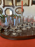 6 copas agua/6copas vino bonito cristal tallado.