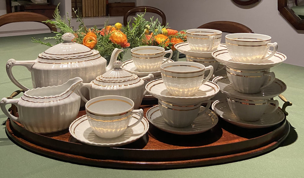 Juego de té en porcelana "Saint Claire"